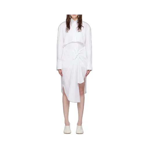 Knotted Silk Shirtdress