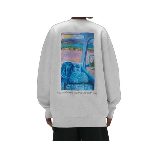 Anchor Embroidery Back-Printed Sweatshirt