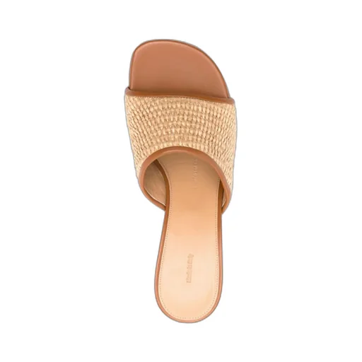 Sculpted Heel Woven Designed Sandals