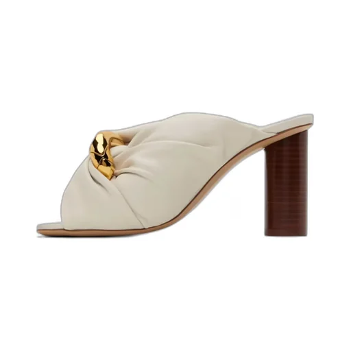 Corner Twisted Detail High-Heeled Sandals