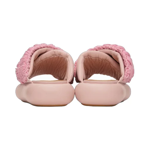 Knitted Detail Flat Slippers