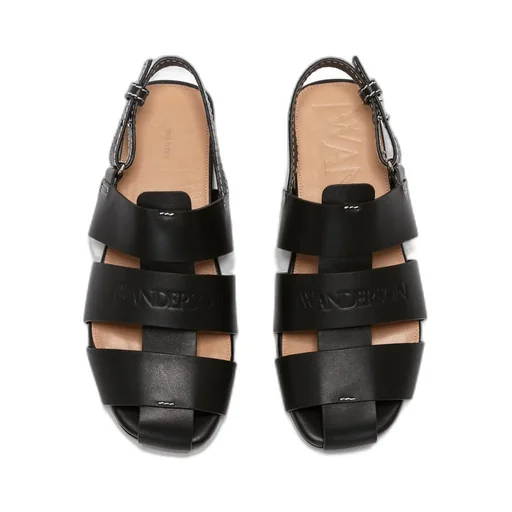 Logo-Debossed Leather Fisherman Sandals