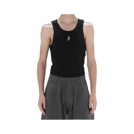 Anchor Logo-Embroidered Ribbed Tank Top