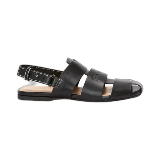Logo-Debossed Leather Fisherman Sandals