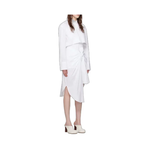 Knotted Silk Shirtdress