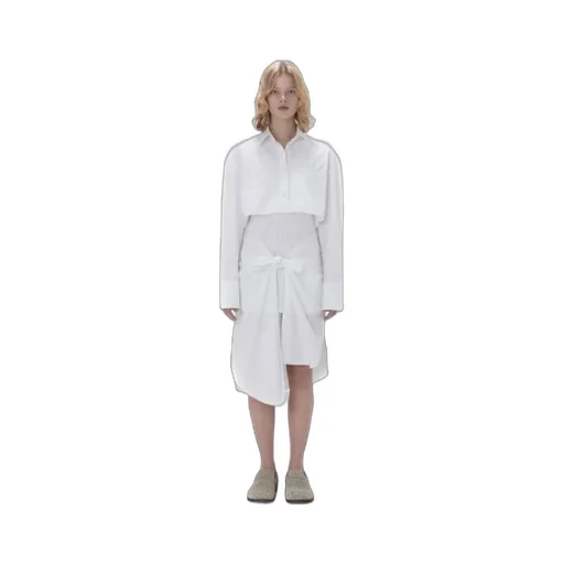 Knotted Silk Shirtdress