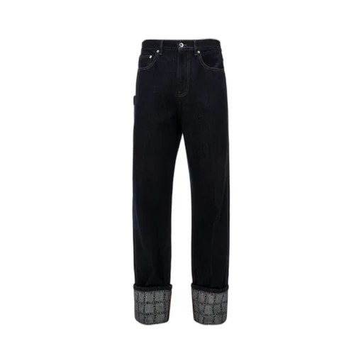Logo Patch Straight Leg Jeans