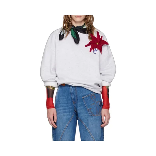 Anchor Embroidery Back-Printed Sweatshirt