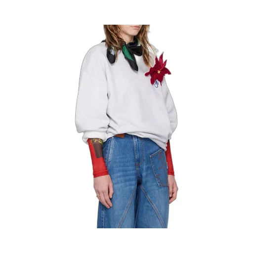 Anchor Embroidery Back-Printed Sweatshirt