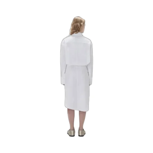 Knotted Silk Shirtdress