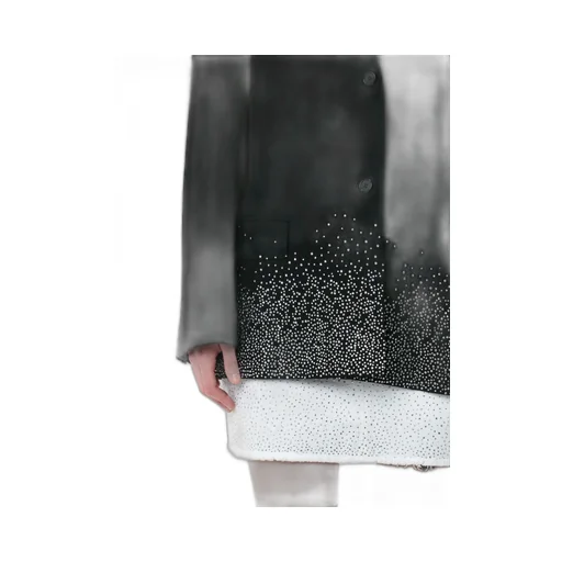 Crystal-Embellished Single-Breasted Blazer