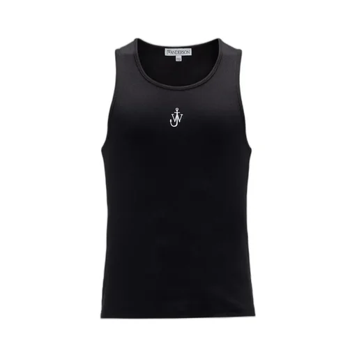 Anchor Logo-Embroidered Ribbed Tank Top