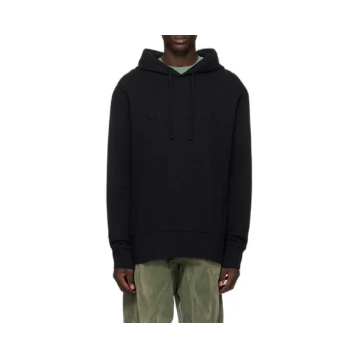 Logo Embroidered Drawstring Hoodie