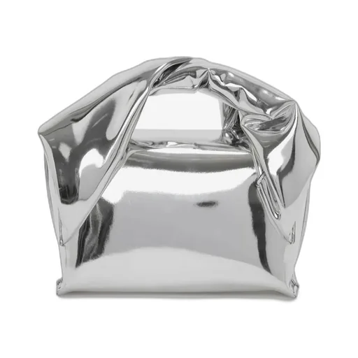 Small Twister Metallic Top Handle Bag