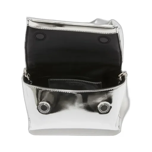 Small Twister Metallic Top Handle Bag