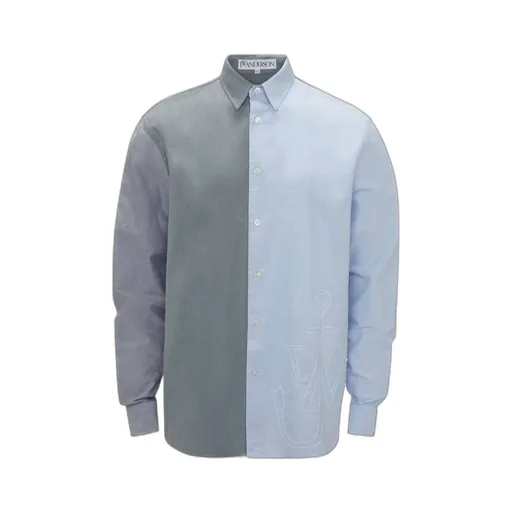 Anchor Embroidered Colour-Block Shirt