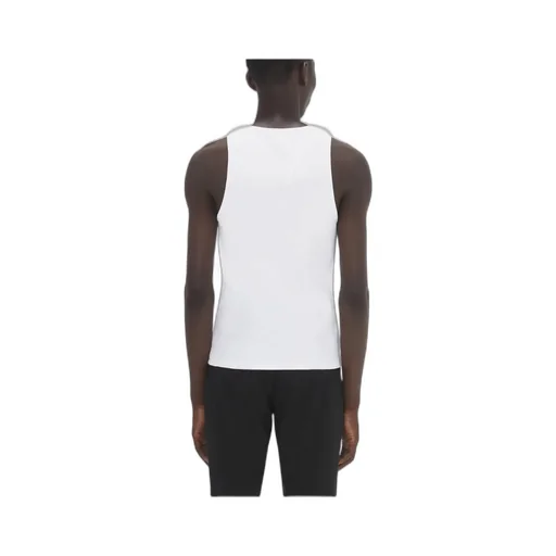 Logo-Embroidered Ribbed-Knit Sleeveless Tank Top