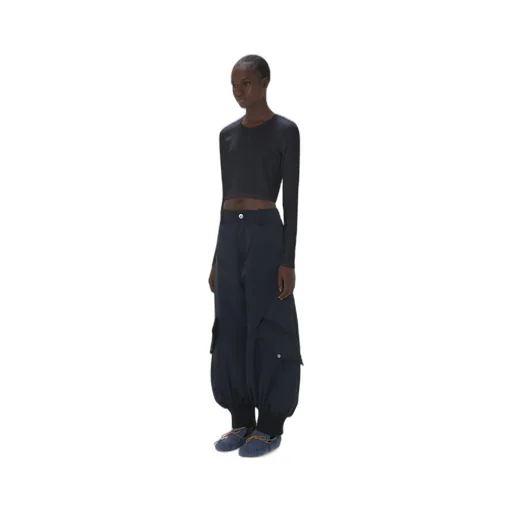 Logo Jacquard Cropped T-Shirt