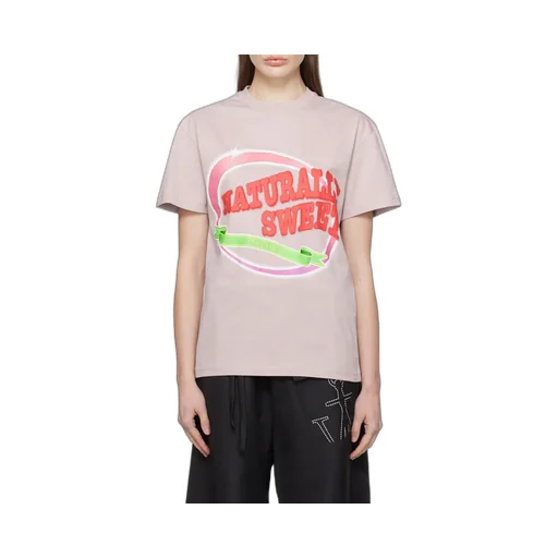 Slogan Printed Crewneck T-Shirt