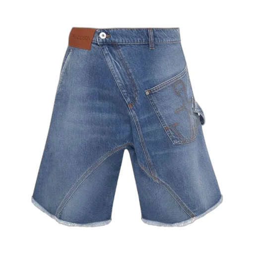 Twisted Denim Shorts