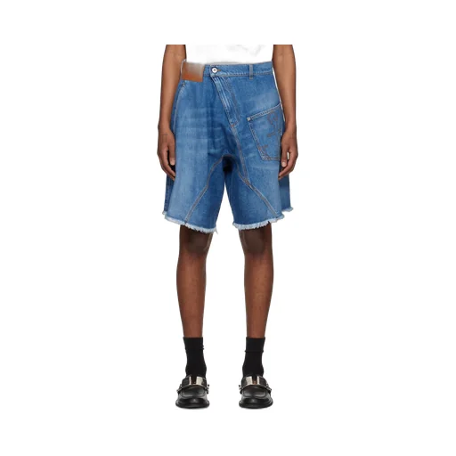Twisted Denim Shorts