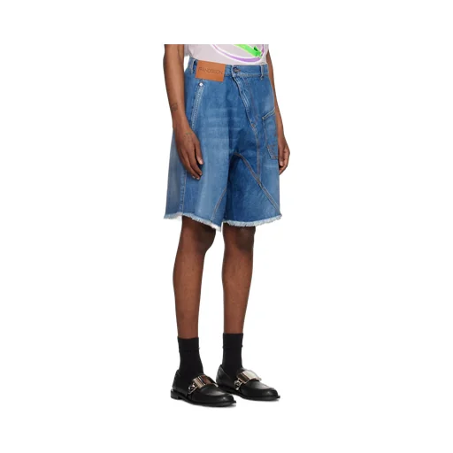 Twisted Denim Shorts