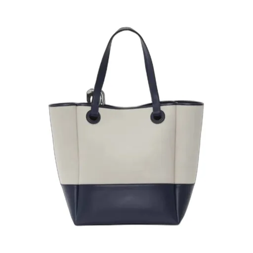 Logo-Stamp Leather Tote Bag