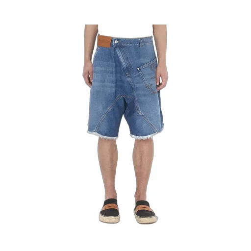 Twisted Denim Shorts