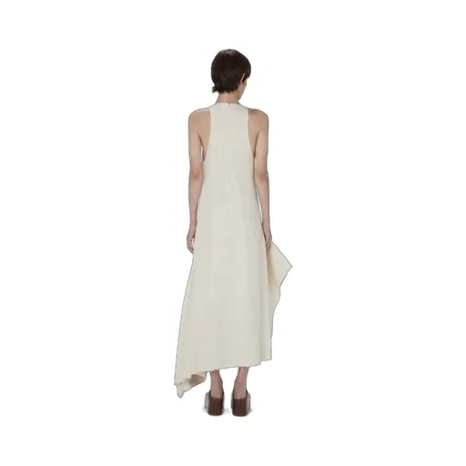 V-Neck Asymmetric Maxi Dress