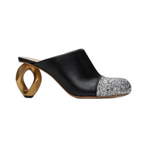 Crystal Muller-Style High Heels