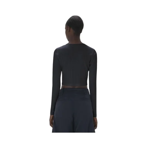 Logo Jacquard Cropped T-Shirt