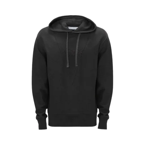 Logo Embroidered Drawstring Hoodie