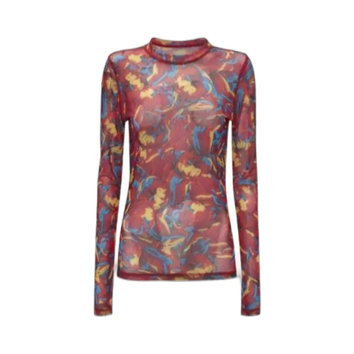 Abstract Pattern Print Long-Sleeved T-Shirt