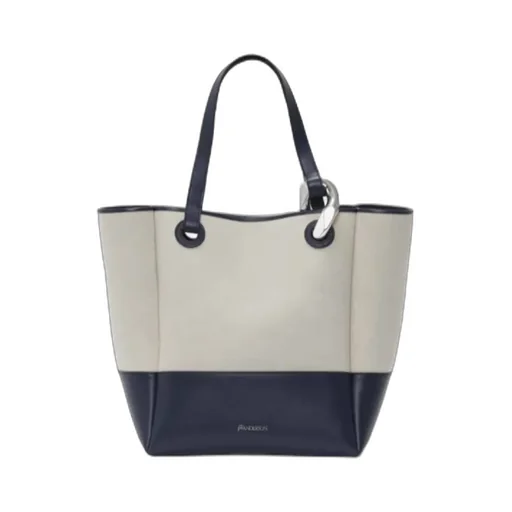 Logo-Stamp Leather Tote Bag