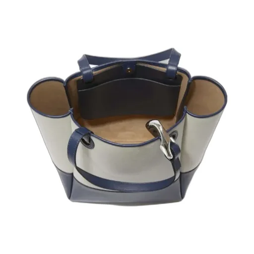 Logo-Stamp Leather Tote Bag