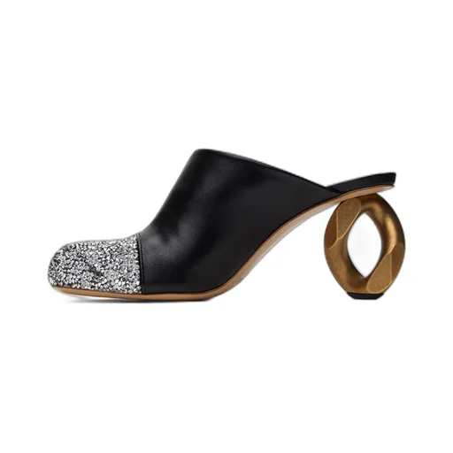 Crystal Muller-Style High Heels