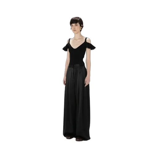 High Waist Straight Leg Trousers