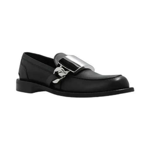 Logo-Engraved Leather Loafers