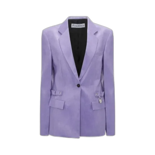 Padlock Strap Single-Breasted Blazer