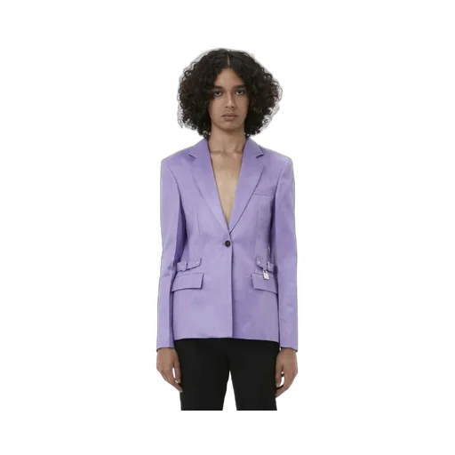 Padlock Strap Single-Breasted Blazer