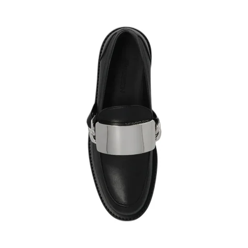Logo-Engraved Leather Loafers