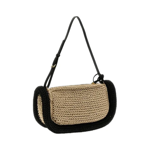 Bumper-15 Crochet-Knit Zip-Up Shoulder Bag
