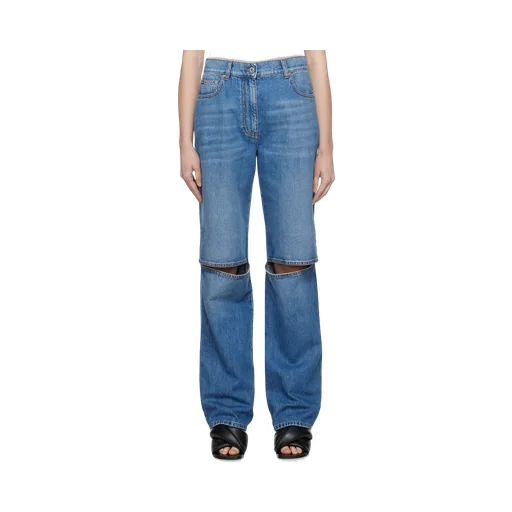 Cut-Out Knee Bootcut Jeans