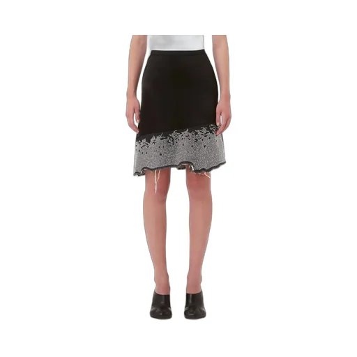 Glitter-Detail Asymmetric Skirt