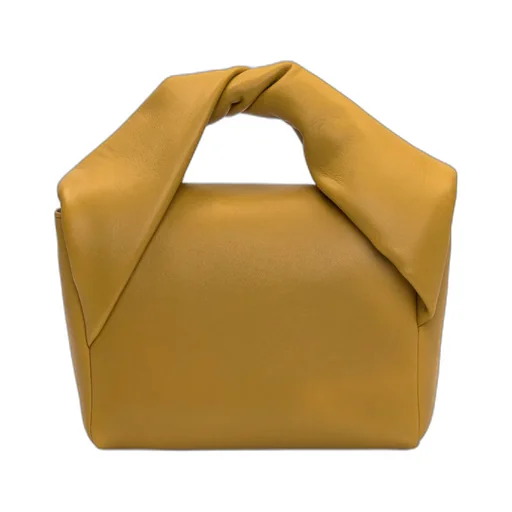 Medium Twister Leather Top Handle Bag