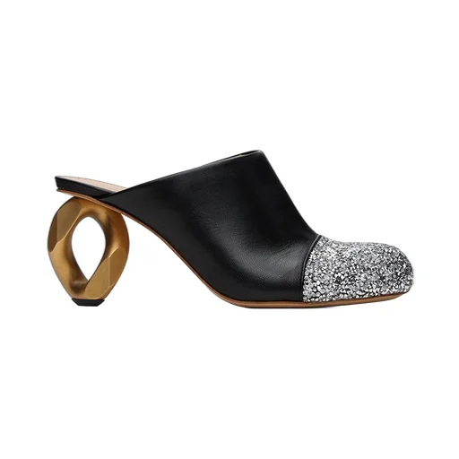 Crystal Muller-Style High Heels