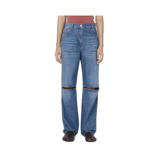 Cut-Out Knee Bootcut Jeans