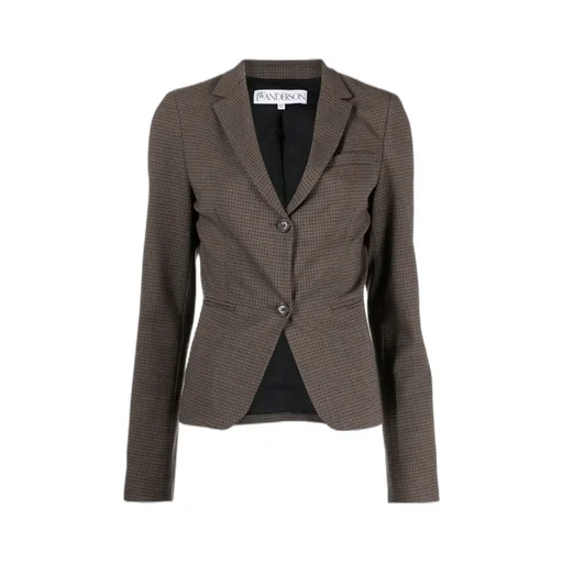 Check-Print Virgin Wool Blazer