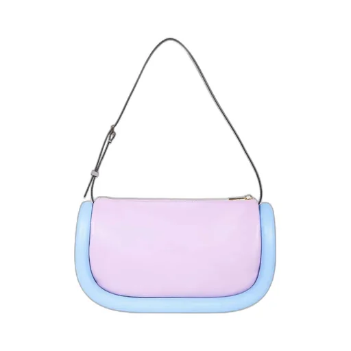 Logo Zipper Shoulder Bag