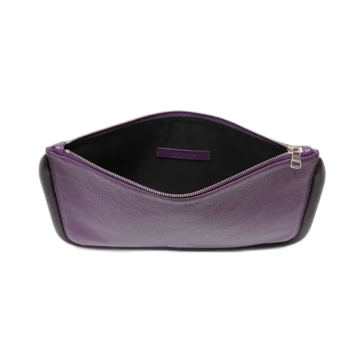 Logo Printed Large Bumper Clutch Bag